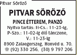   - Pitvar Söröző